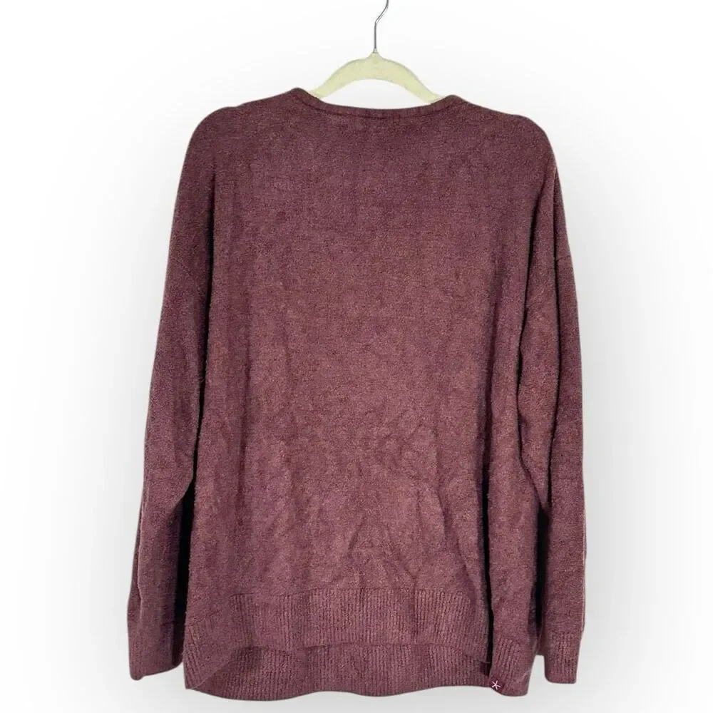 Barefoot Dreams CozyChic Ultra Lite Knit V-Neck Pullover Sweater Women's Size 1X